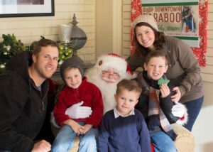 Family with Santa